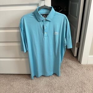 FootJoy Men's Light Blue Polo Shirt- Royal Melbourne